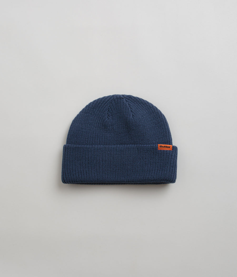 Butter Goods Tall Wharfie Beanie in Navy