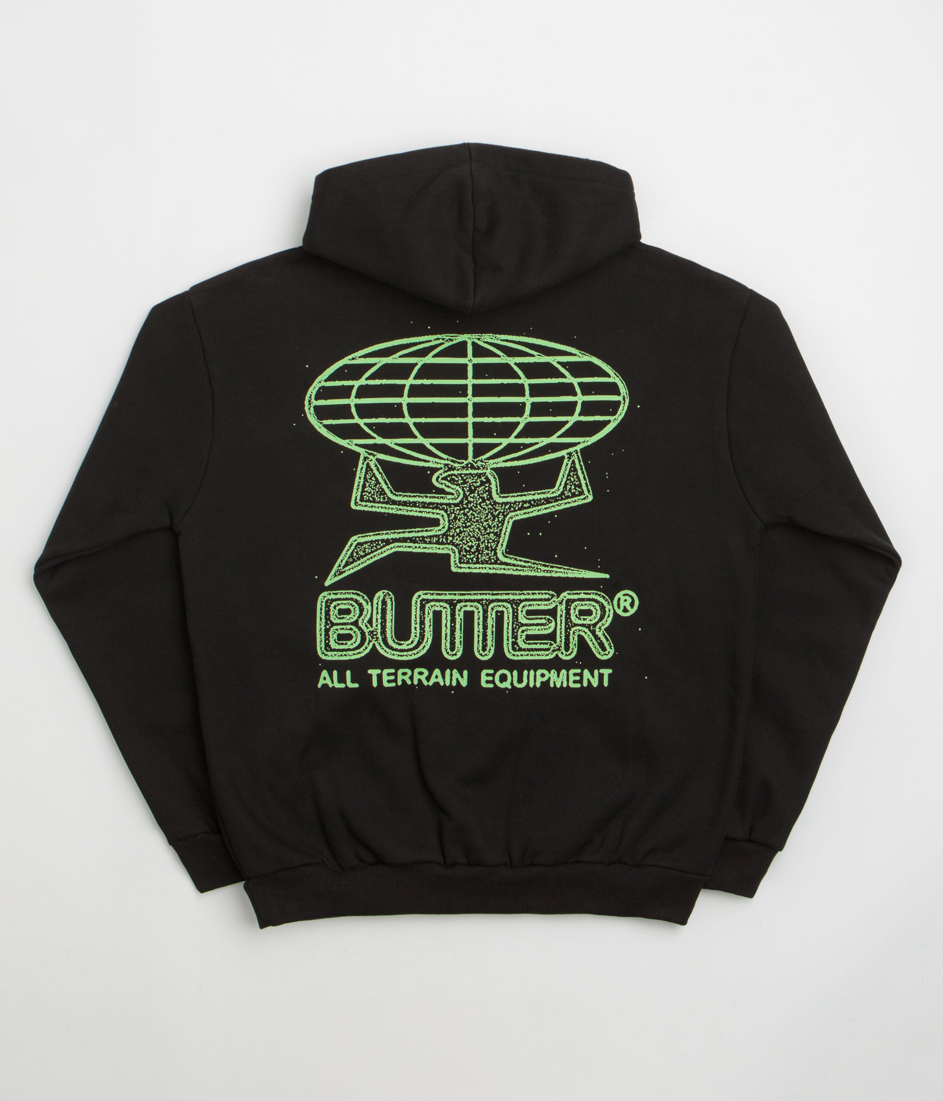 Butter Goods Terrain Hoodie in Black and Green