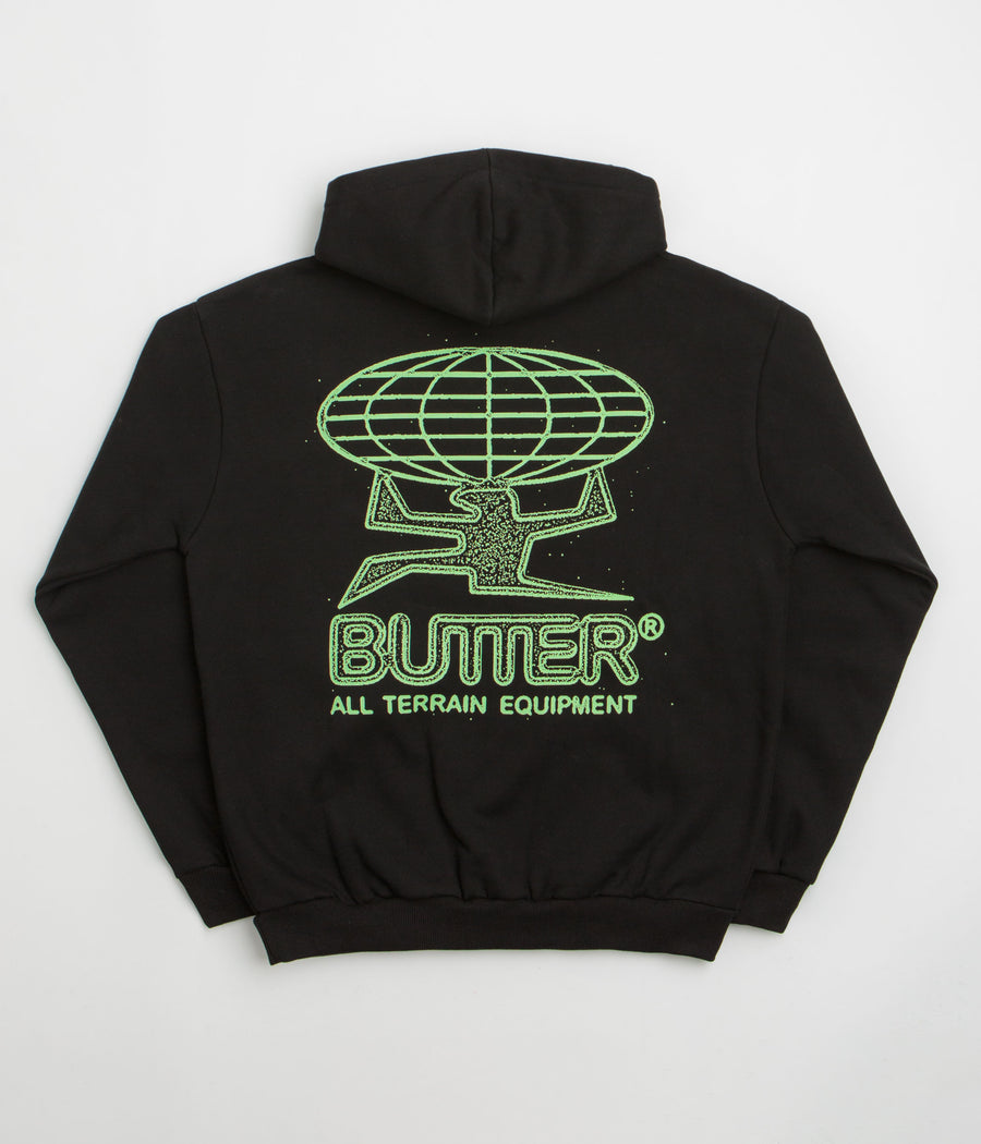 Butter Goods Terrain Hoodie - Black / Green