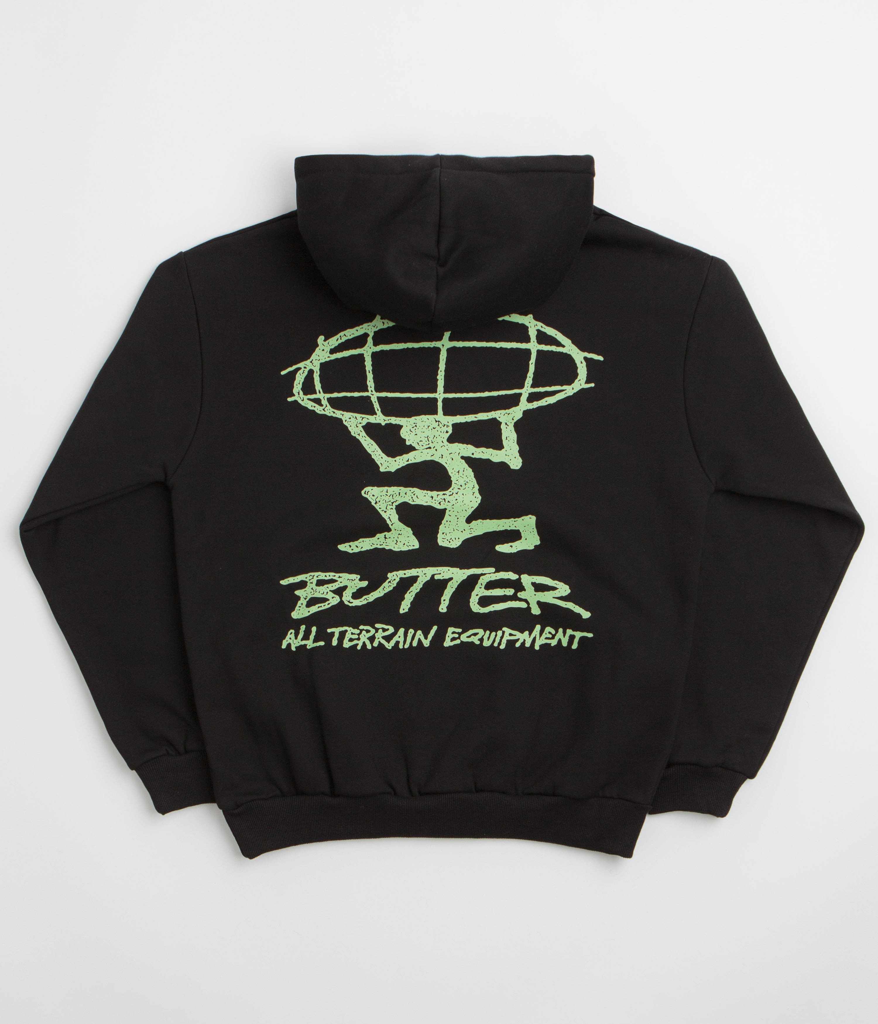 Butter Goods Terrain Hoodie - Black / Green / Black