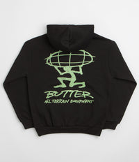 Butter Goods Terrain Hoodie in Black and Green / Black