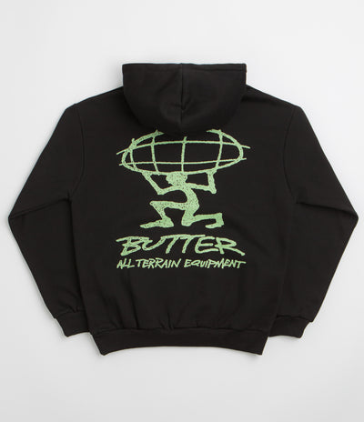 Butter Goods Terrain Hoodie - Black / Green / Black