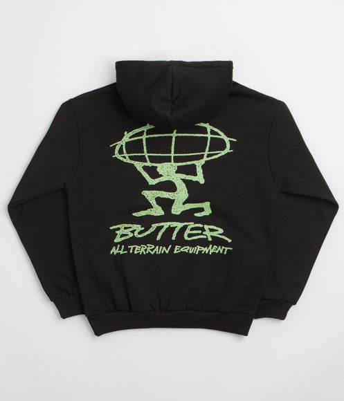 Butter Goods Terrain Hoodie - Black / Green / Black