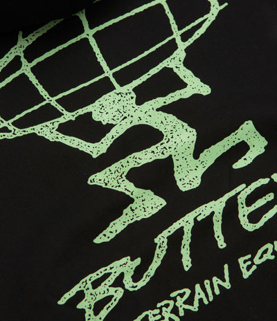 Butter Goods Terrain Hoodie - Black / Green / Black