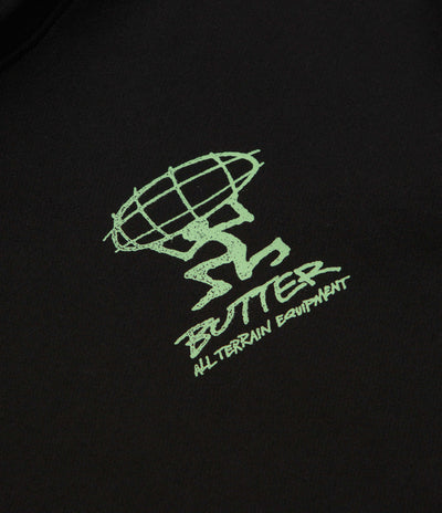 Butter Goods Terrain Hoodie - Black / Green / Black