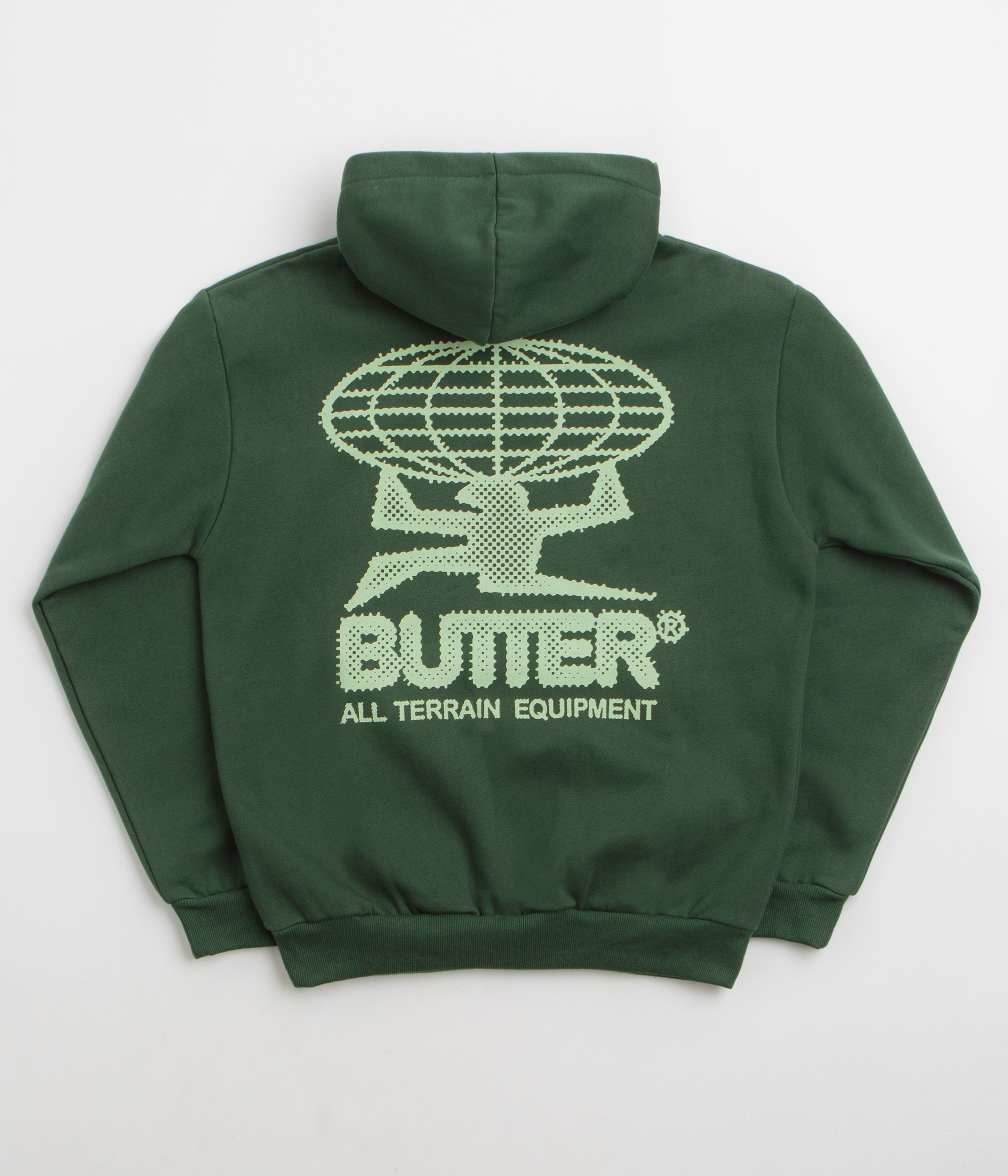 Butter Goods Terrain Hoodie in Dark Green