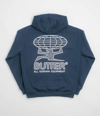 Butter Goods Terrain Hoodie in Navy and White