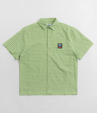 Butter Goods Terrain Short Sleeve Shirt in Lime and Black