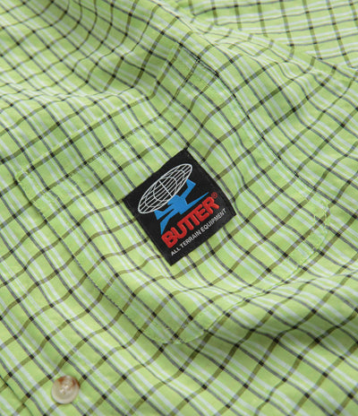 Butter Goods Terrain Short Sleeve Shirt in Lime and Black