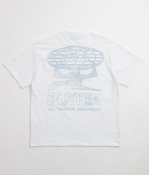 Butter Goods Terrain T-Shirt - White / Blue / White