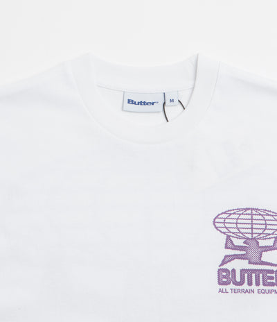 Butter Goods Terrain T-Shirt in White and Purple