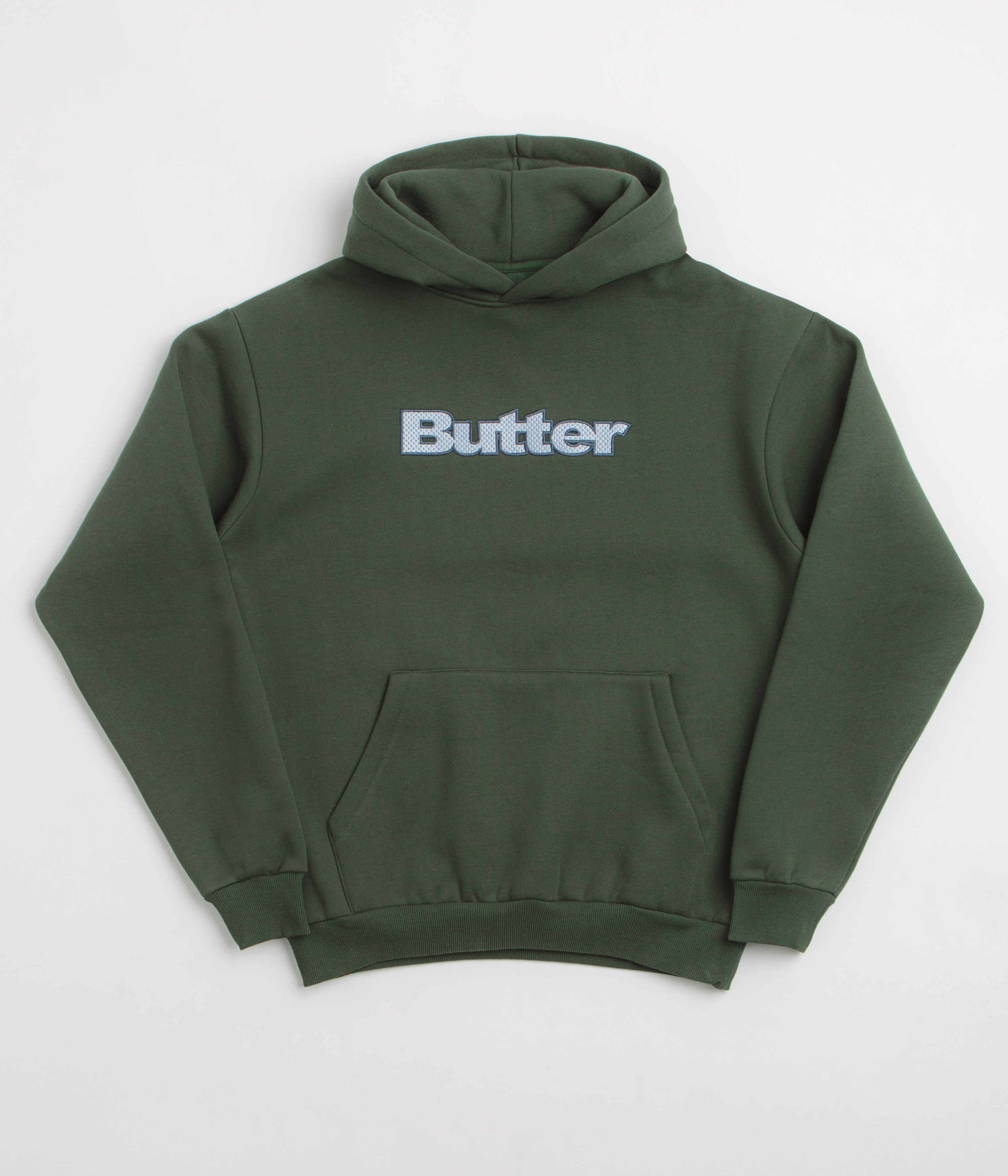 Butter Goods Textured Logo Hoodie in Fatigue