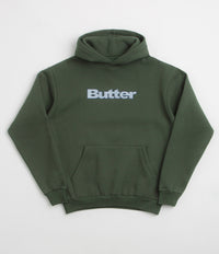 Butter Goods Textured Logo Hoodie in Fatigue