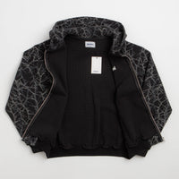 Butter Goods Thorn Camo Waffle Zip-Thru Hoodie in Black thumbnail