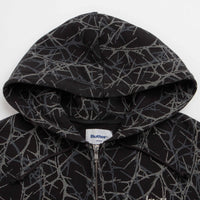 Butter Goods Thorn Camo Waffle Zip-Thru Hoodie in Black thumbnail