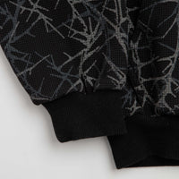 Butter Goods Thorn Camo Waffle Zip-Thru Hoodie in Black thumbnail