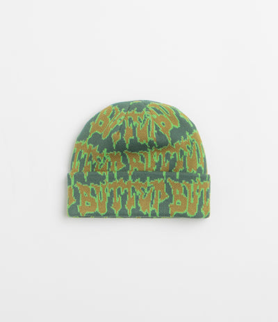 Butter Goods Throw Beanie - Forest / Lime