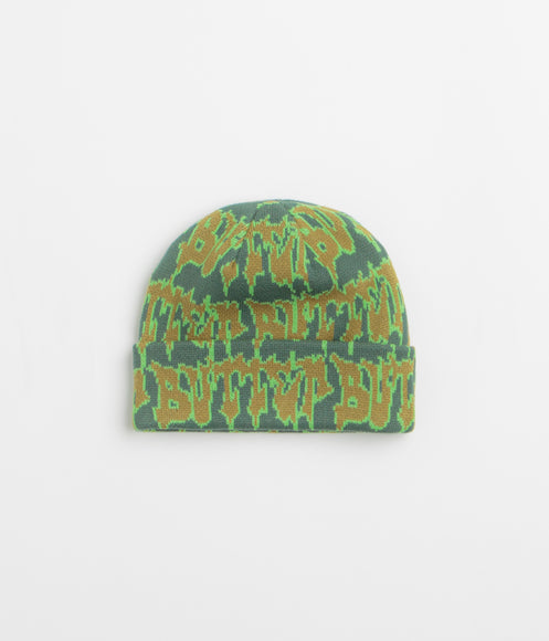 Butter Goods Throw Beanie - Forest / Lime