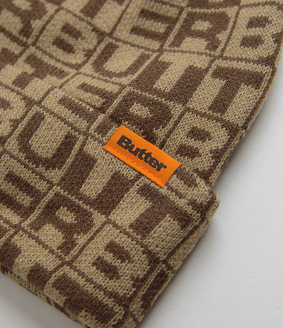 Butter Goods Tiles Beanie in Brown