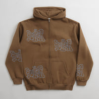 Butter Goods Tour Zip-Thru Hoodie in Chocolate thumbnail