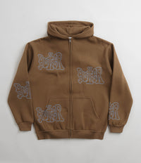 Butter Goods Tour Zip-Thru Hoodie in Chocolate