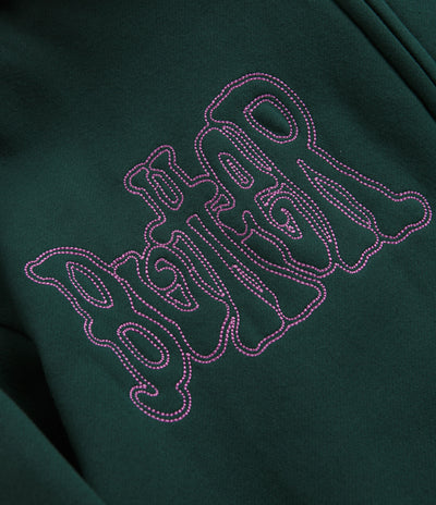 Butter Goods Tour Zip-Thru Hoodie in Dark Green