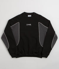 Butter Goods Tread Crewneck Sweatshirt in Black and Charcoal