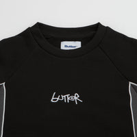 Butter Goods Tread Crewneck Sweatshirt in Black and Charcoal thumbnail