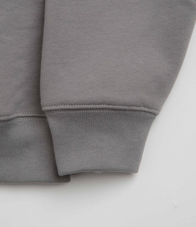 Butter Goods Tread Crewneck Sweatshirt in Concrete and Moss