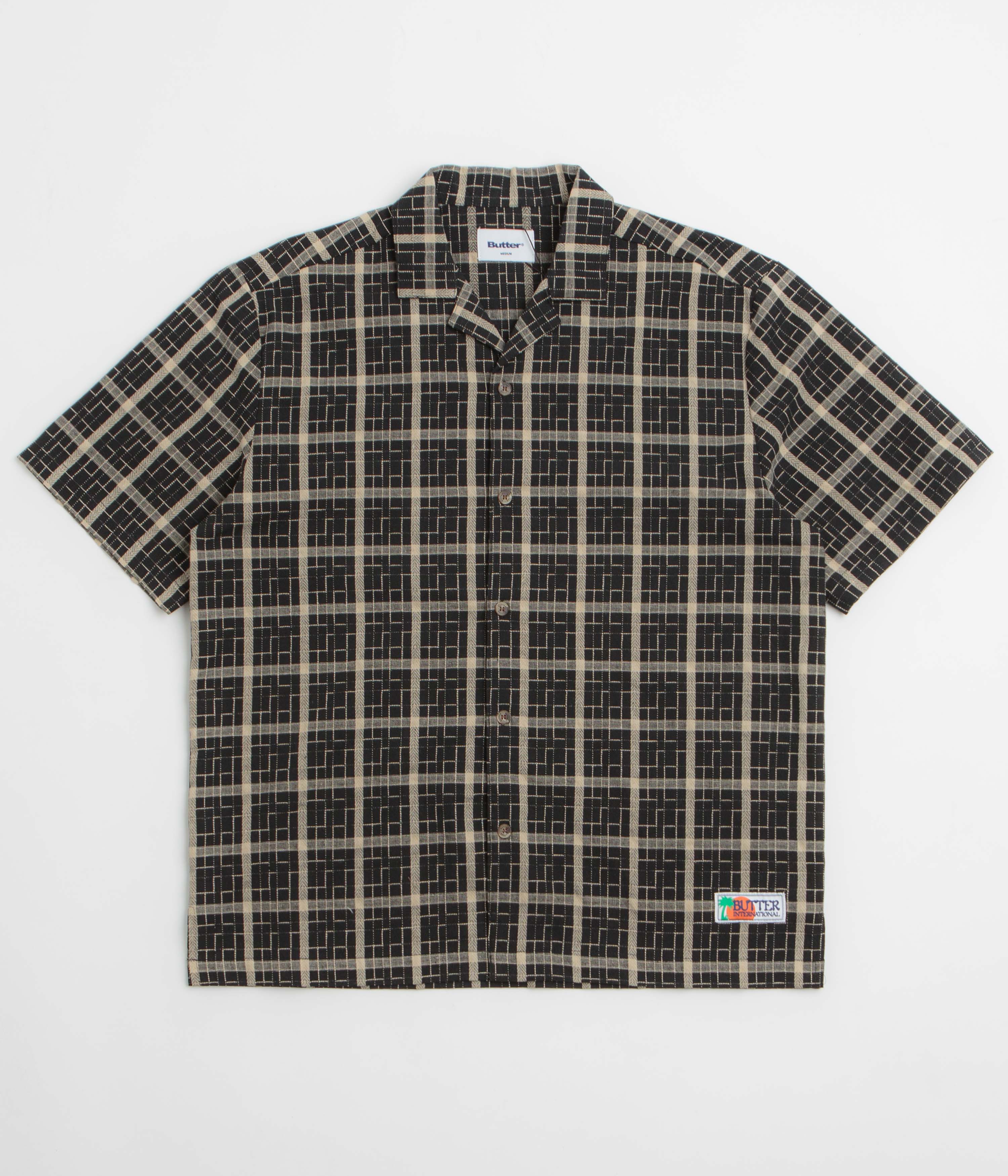 Butter Goods Vacation Short Sleeve Shirt in Black