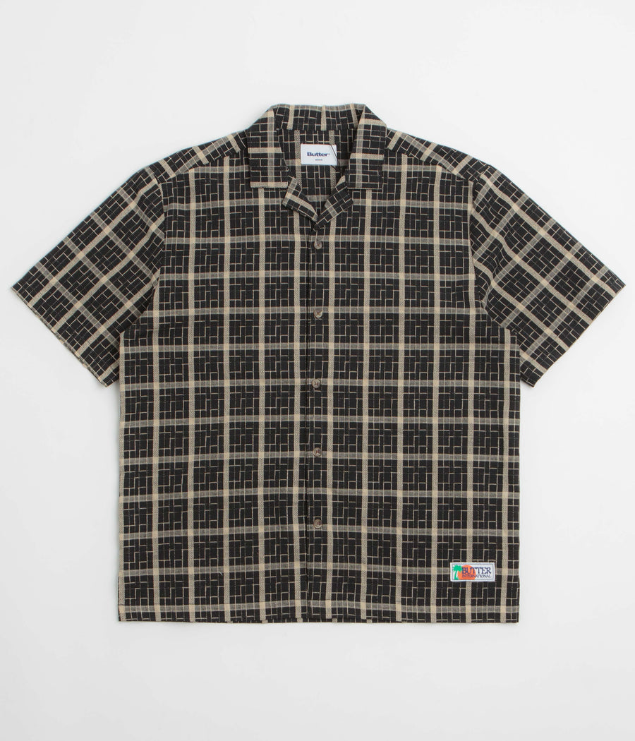 Butter Goods Vacation Short Sleeve Shirt in Black