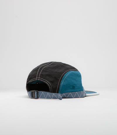 Butter Goods Valley 5 Panel Cap in Black and Navy