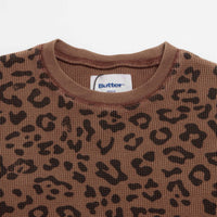 Butter Goods Waffle Long Sleeve T-Shirt in Leopard thumbnail