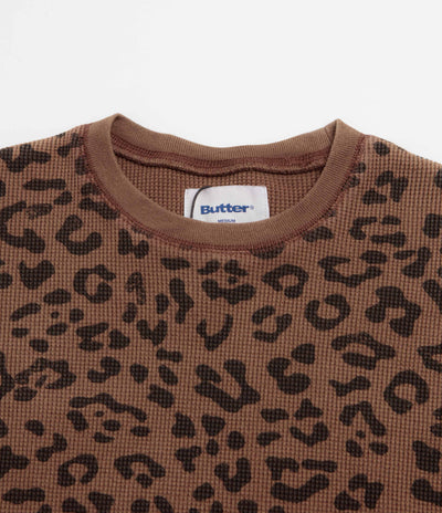 Butter Goods Waffle Long Sleeve T-Shirt in Leopard