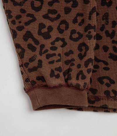 Butter Goods Waffle Long Sleeve T-Shirt in Leopard
