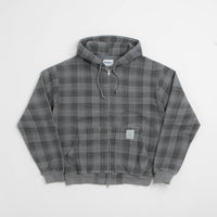 Butter Goods Waffle Zip-Thru Hoodie - Grey Plaid thumbnail