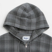 Butter Goods Waffle Zip-Thru Hoodie - Grey Plaid thumbnail