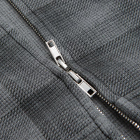 Butter Goods Waffle Zip-Thru Hoodie - Grey Plaid thumbnail