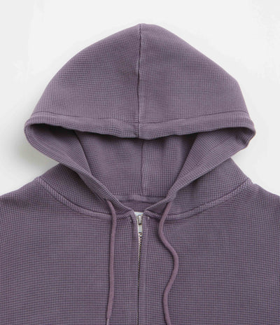 Butter Goods Waffle Zip-Thru Hoodie - Urchin Overdye