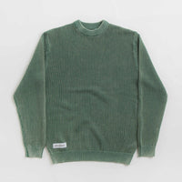 Butter Goods Washed Knitted Sweatshirt in Washed Army thumbnail