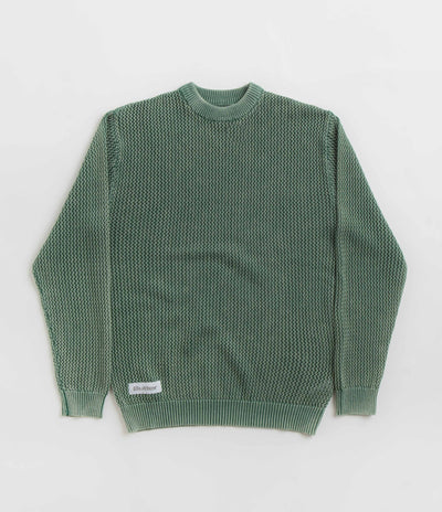 Butter Goods Washed Knitted Sweatshirt in Washed Army