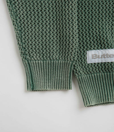 Butter Goods Washed Knitted Sweatshirt in Washed Army