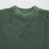 Butter Goods Washed Knitted Sweatshirt in Washed Army thumbnail