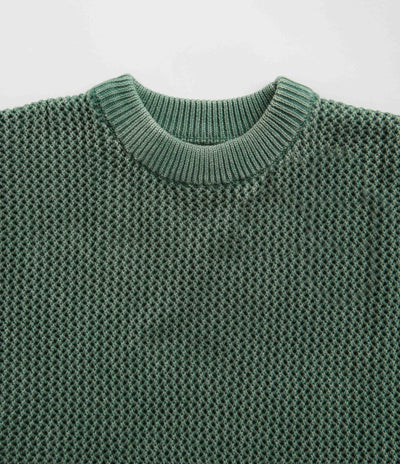 Butter Goods Washed Knitted Sweatshirt in Washed Army