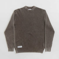 Butter Goods Washed Knitted Sweatshirt in Washed Brown thumbnail