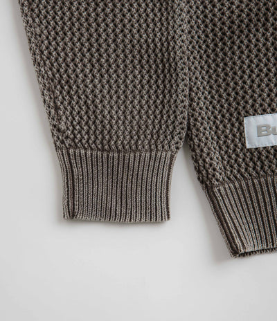 Butter Goods Washed Knitted Sweatshirt in Washed Brown