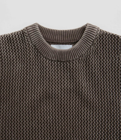 Butter Goods Washed Knitted Sweatshirt - Washed Brown