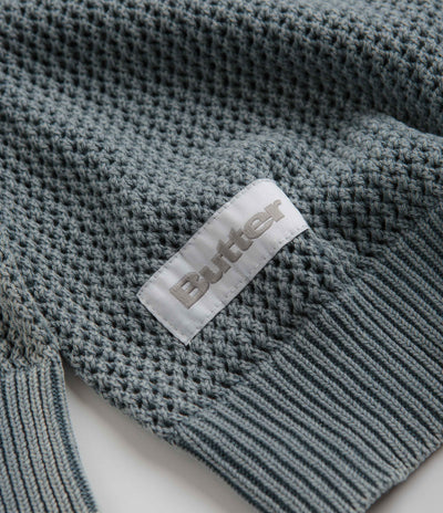 Butter Goods Washed Knitted Sweatshirt - Washed Navy