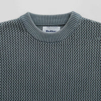 Butter Goods Washed Knitted Sweatshirt - Washed Navy thumbnail