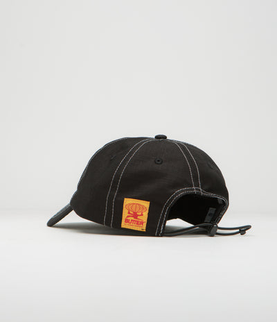 Butter Goods Washed Ripstop Cap in Black